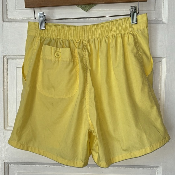 VINTAGE WEEDS YELLOW SHORT BEACH SHORTS - Picture 6 of 10